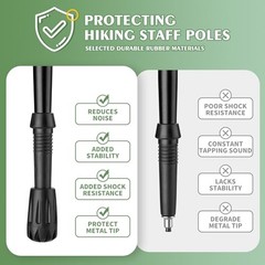 Durable Replacement Rubber Tips for Trekking Poles – Universal Anti-Slip