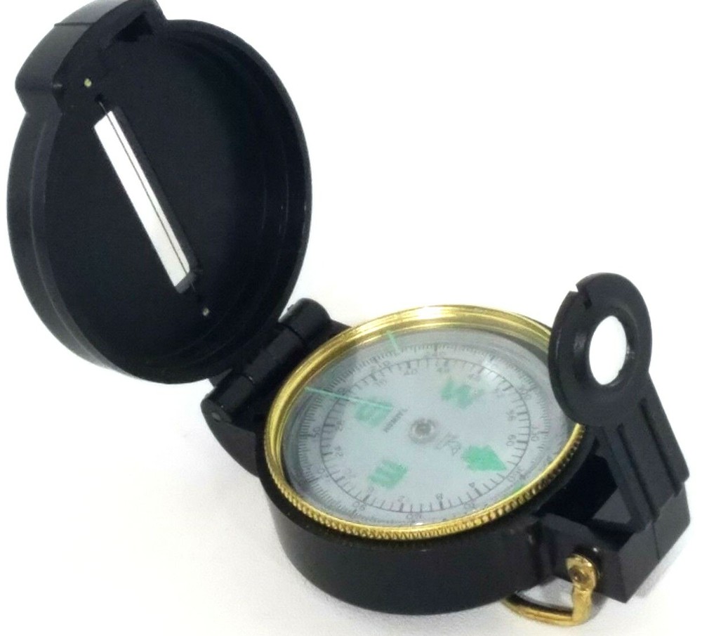 Engineer Lensatic Compass Black 2″ Compact & Precise Ultimate Survival Tech Gear