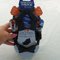 Yaktrax Snow Trax Ice Cleats Traction Spikes Unisex L XL Black Tungsten Carbide