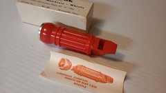Vintage KUMBAK Plastic Whistle with Built-In Compass & Box