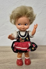 Cute Plastic Doll MMM Three-M Doll 29cm Dance Doll Clockwork Collector Vintage