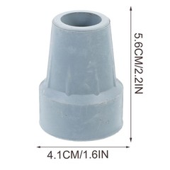 4Pcs Durable Hiking Rubber Feet Non Slip Pole Tip Protective Crutch Tips Grey