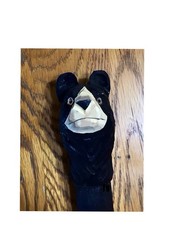 Unique Hand Carved Wood BEAR HEAD Walking Hiking Stick 48”