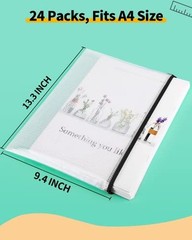 A4/Letter Size Mesh Zipper Pouch, 24 Pack 13″ x 9.4″ A4-13.3×9.4in Black