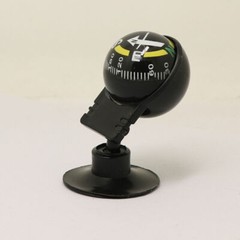 Car Compass 360 Degree Rotation Waterproof Vehicle Navigation Compass Ball Black