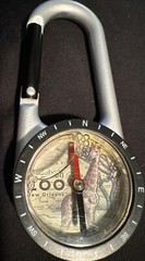 Audubon Zoo Souvenir Compass With Integrated Carabiner