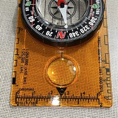 Drawing Scale Compass Folding Map Ruler Buckle Camping Hiking Portable Handheld