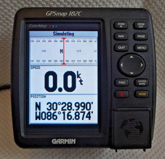 GARMIN GPSMAP 182C MARINE CHART PLOTTER FISHFINDER GPS UNIT w/ MOUNT & SUN COVER