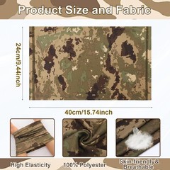 9 Pack Neck Gaiter Sun Protection Face Masks Breathable One Size, Camouflage