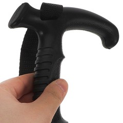 Wooden Cane Handle Grip Replacement Ergonomic T Shape with Wrist Strap