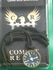 Combat Ready Compass with Neck Green Lanyard Glow in the Dark New In Box