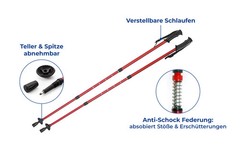 Maximex Telescopic Trekking Nordic Walking Poles Hiking Suspension Outdoor Grips