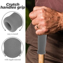 6Pcs Reusable Crutch Handle Grips Thick Nonslip Comfortable Walking Cane Covers