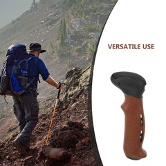 2Pcs Cork Handle Replacement for Nordic Walking Poles Lightweight Durable Grip