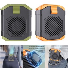 Portable Neck Fan with Waist Clip and 5 Speed Settings USB Rechargeable 1800mAh