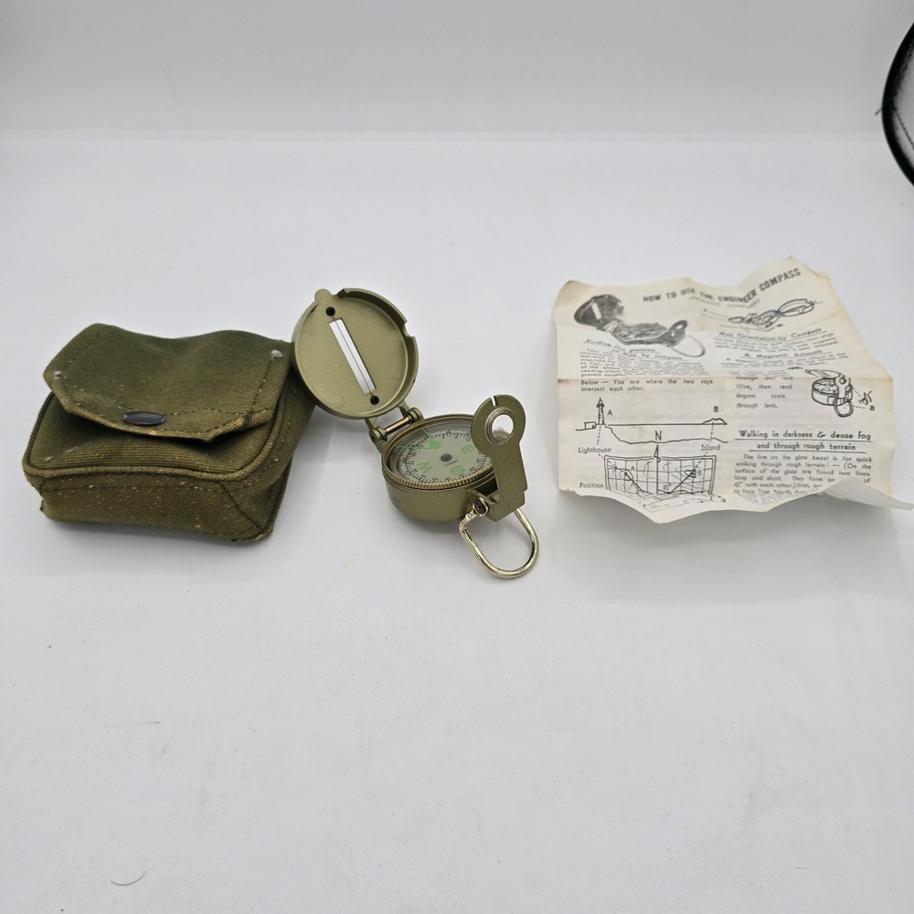 Engineer Directional Vintage Metal Pocket Compass Camping Hiking Hunting Outdoor