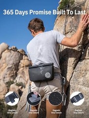 IPX7 Waterproof Fanny Pack with Magnetic One-Hand Closure, Durable 2.5L Black