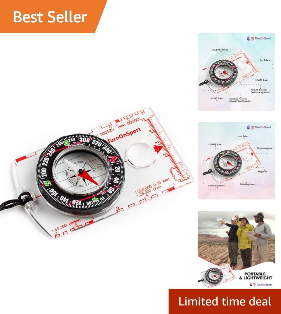 Advanced Scout Compass with Map Scale for Backpacking and Survival