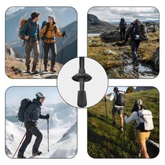 6Pcs Rubber Trekking Pole Tips – Hiking Pole Protectors, Shock Absorbing Feet, 1