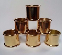 BEADED BRASS COLLARS Choice of 10 SIZES 19mm-30mm i/d. for Walking Stick Making