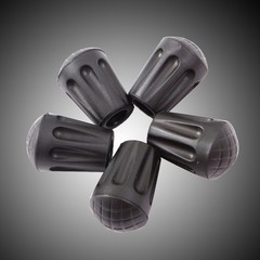 6 Pcs Walking Stick Rubber Tips Hiking Sticks End Caps Crutch for