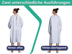 Patient Shirt Open Back – With Long Sleeves And Pair Of Ribbons At Neck – Length…