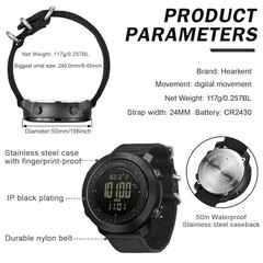 Digital Hiking Sport Watches for Men – Tactical Training Military black2106