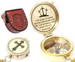 The New Antique Store – 2In diameter Compass with ‎1.97×2.36×0.79 Case, Brown