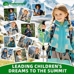 Lightweight Adjustable Aluminum Collapsible Hiking Poles for Kids – 2 Pack