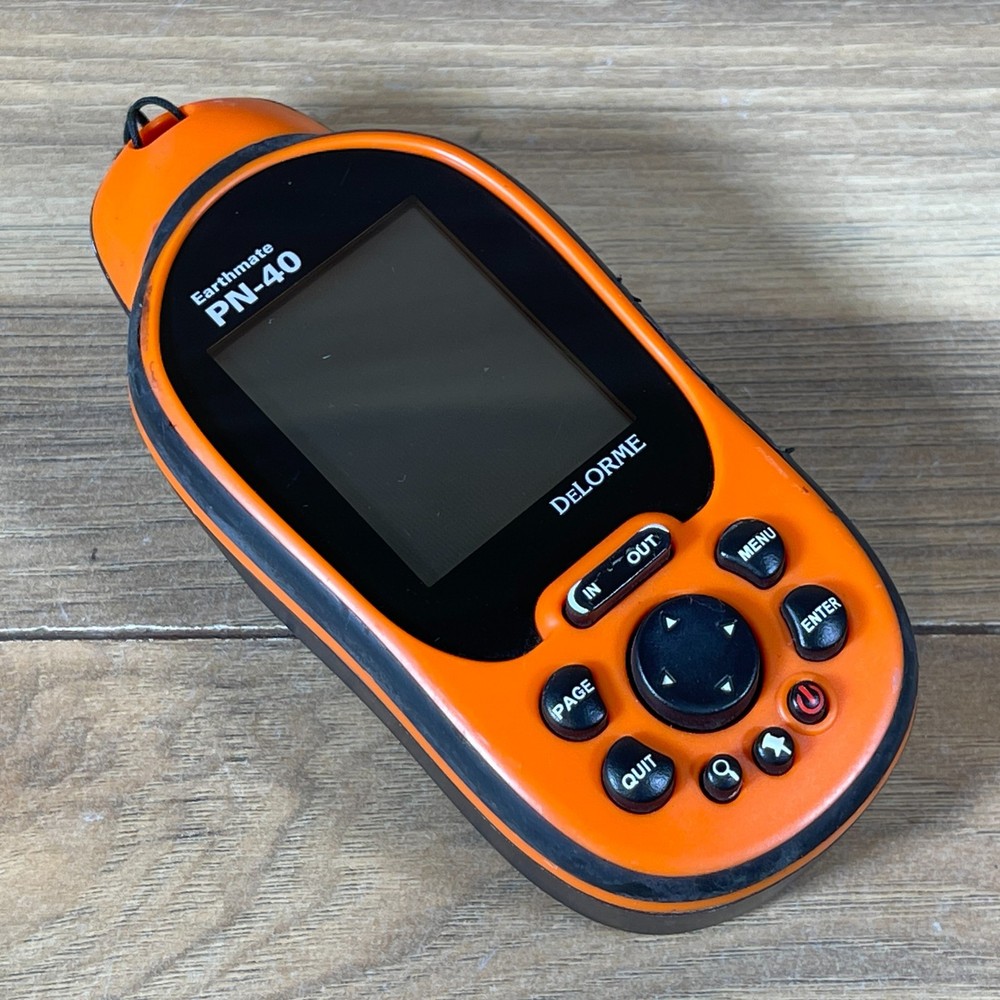DeLorme Earthmate PN-40 Handheld GPS Navigator Orange Black 2.2″ LCD Waterproof