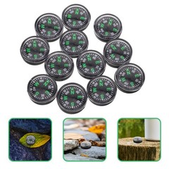 12pcs Plastic Pocket Compass 20mm Mini Lightweight For Outdoor Hiking Camping