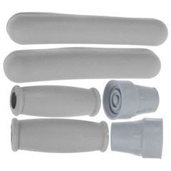 1Set Reusable Rubber Crutch Handle Covers Comfortable Underarm Pad Walking Kit