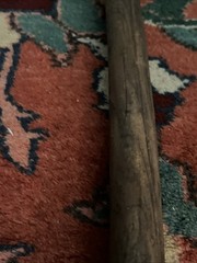 Hand Carved Natural Wood Hiking Walking Stick Cane Great Handle 35 1/2”(or Less)