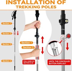 All-Terrain Hiking Poles – Collapsible, Lightweight, 2 Pack with Accessories