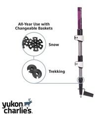 NEW YUKON CHARLIES ADVANCED FLOAT Trekking Poles, Red