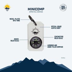 Easy-to-Read Liquid-Filled Compass | Durable Mini Compass for Outdoor Adventures