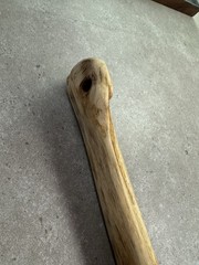 VTG Weathered Driftwood Skinny Tall Walking Stick 68″ Strong Staff OOAK Raw MN
