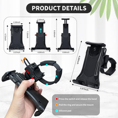 24.4 Inch Wide Handle Bar for Walking Pad Only with Phone Holder Adjustable Hand