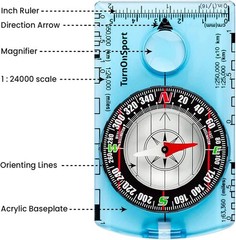 Orienteering Compass – Advanced Scout Compass for Hiking, Camping, and Backpa…