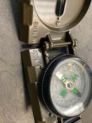 Military Style Compass, Camping Hiking Exploring, Pre-owned Works
