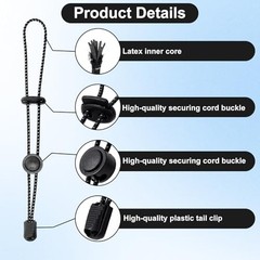 5pcs Backpack Hiking Stick Holders, Reflective Trekking Walking Pole Holder,