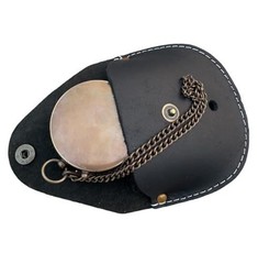 Retro PU Leather Compass Bag Portable Waist Pouch Outdoor Camping Watch Case