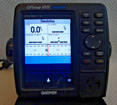 GARMIN GPSMAP 188C SOUNDER MARINE GPS CHART PLOTTER FISHFINDER w/ MOUNT & COVER