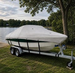 Boat Cover for MASTERCRAFT COMP SKI-19 All Years Heavy-Duty Covers, Grey
