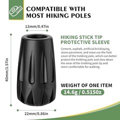 Durable Replacement Rubber Tips for Trekking Poles – Universal Anti-Slip