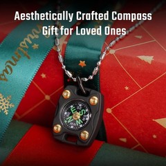 Mini Titanium/Brass Compass, Waterproof Pocket Compass for Hiking & Survival,…