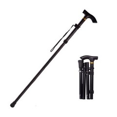 Folding Telescopic Walking Stick Cane Trekking Pole for Hiking Elderly