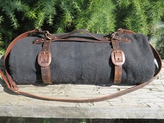 Full grain veg tanned Leather blanket harness, leather bedroll, leather straps