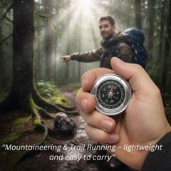 Gadgetime USA Mini Compass 2.4” x 2.4”, Portable Directional Compass for