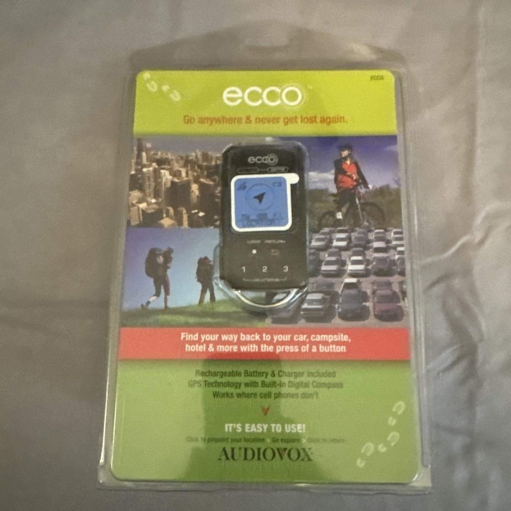 Audiovox Ecco Handheld Car Campsite Hotel Finder GPS Compass